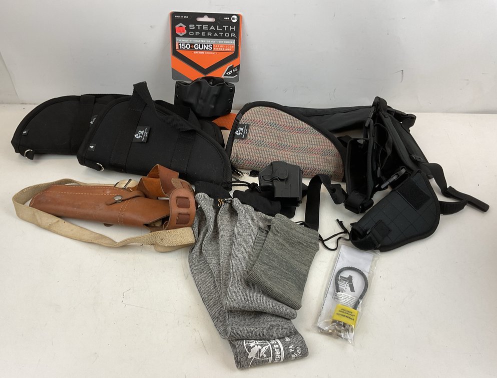 Firearm Holsters, Pistol Cases, Gun Socks, and Cable Lock