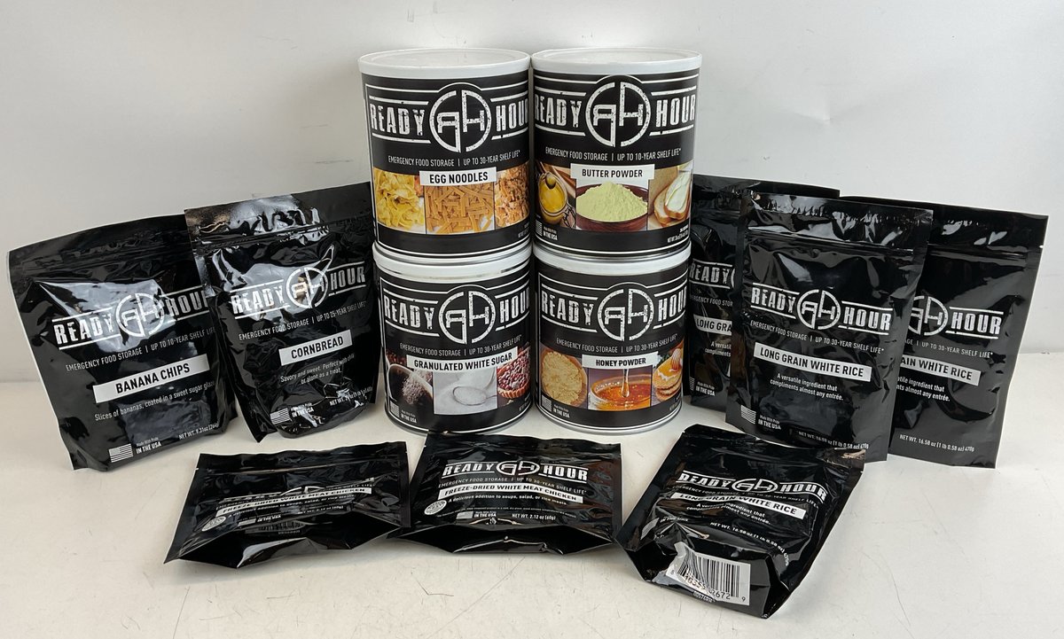 Ready Hour Emergency Food Storage Cans and Pouches
