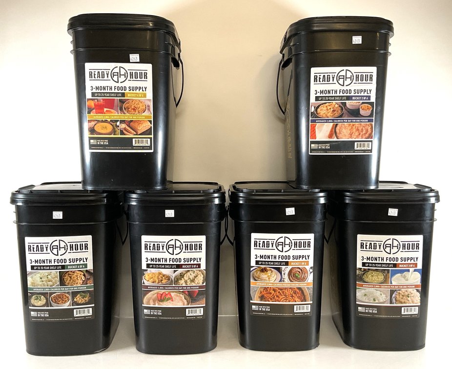Ready Hour 3-Month Food Supply Buckets (6)