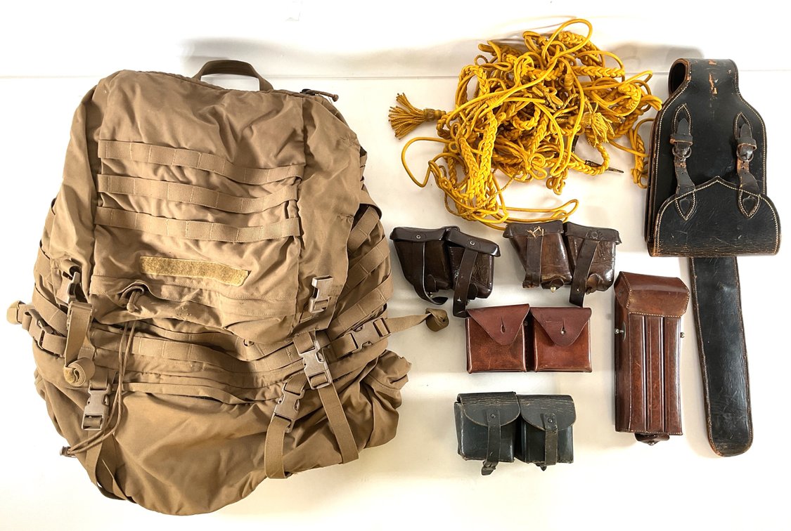Tactical Backpack, Military Leather Pouches, and Uniform Cord