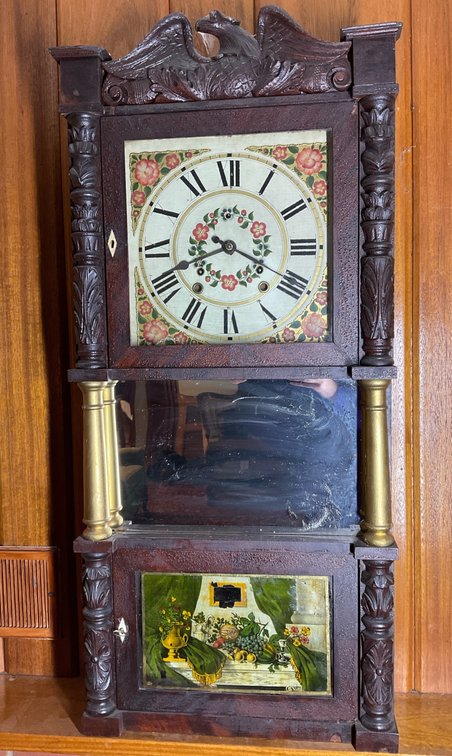 Atkins & Downs 8-Day Carved Wooden Shelf Clock