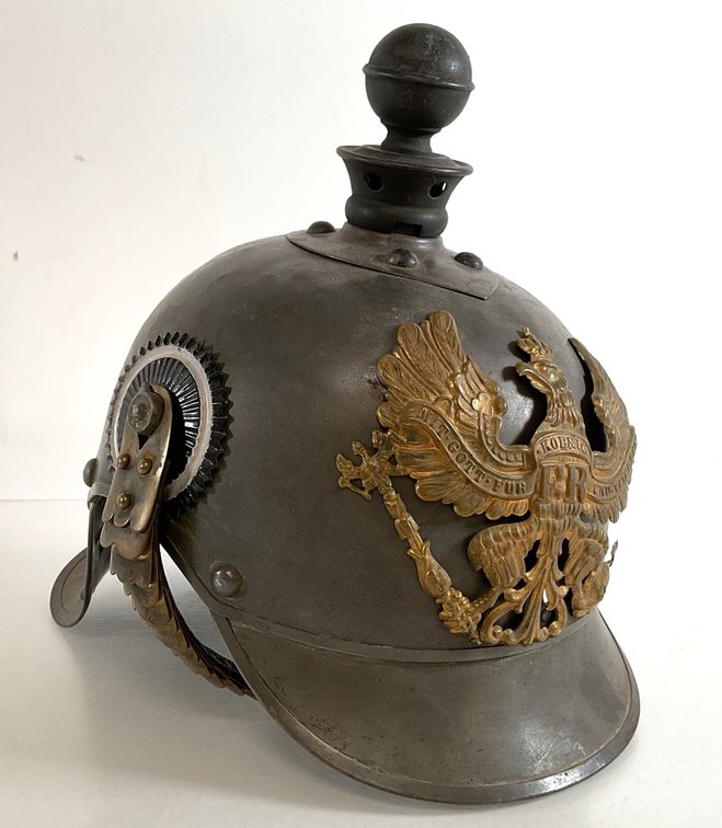 1916 C.E. Juncker Prussian Metal Kugelhelm Helmet