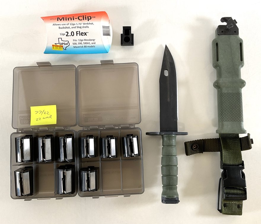 Ontario Knife Co. M9 Bayonet, Ruger Magazines, and OPSol Mini-Clip