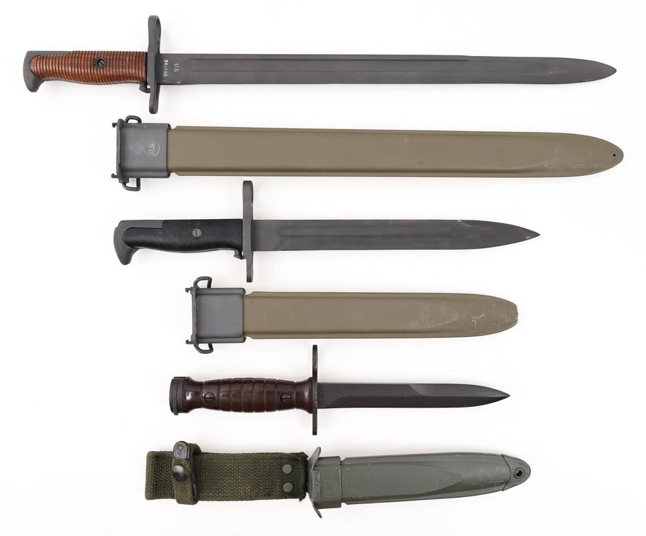 U.S. Military Bayonets with Scabbards (3)