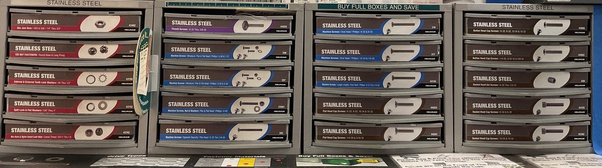 Hillman Stainless Steel Fastener Organizer Cabinets