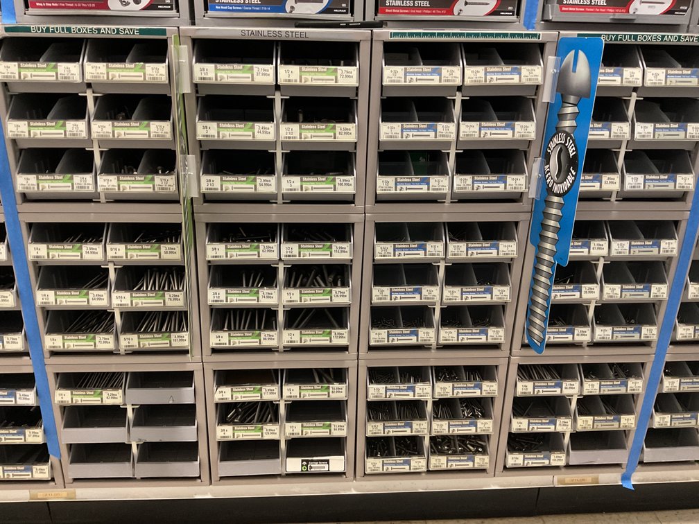 Hillman Stainless Steel Hardware with Storage Bins