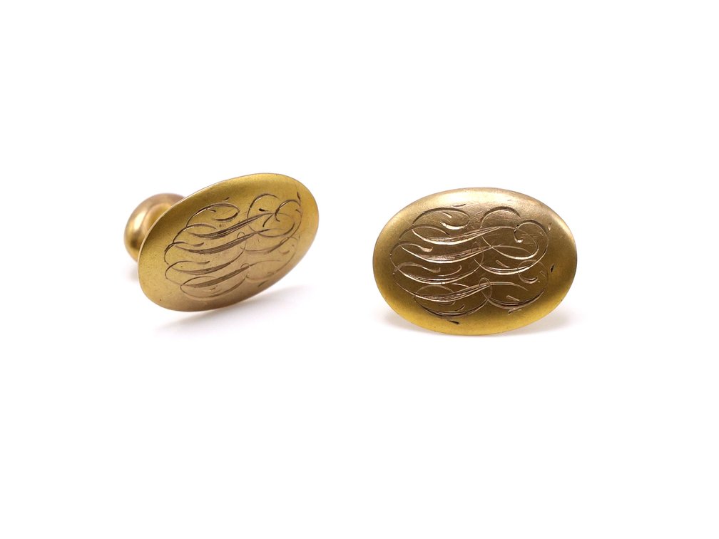 10k yellow gold Cufflinks