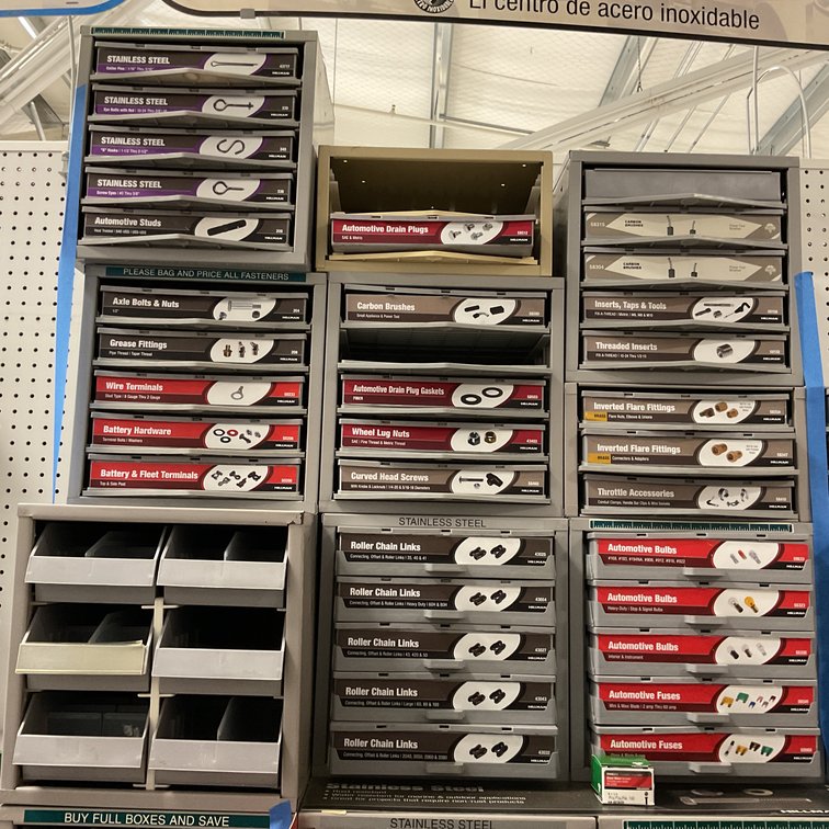 Hillman Hardware Drawer Cabinets and Assortment Boxes with Contents