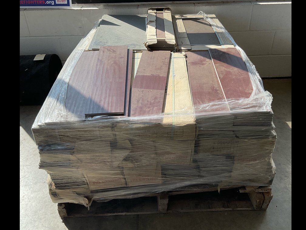 Pallet of Porcelain and Ceramic Flooring Tiles