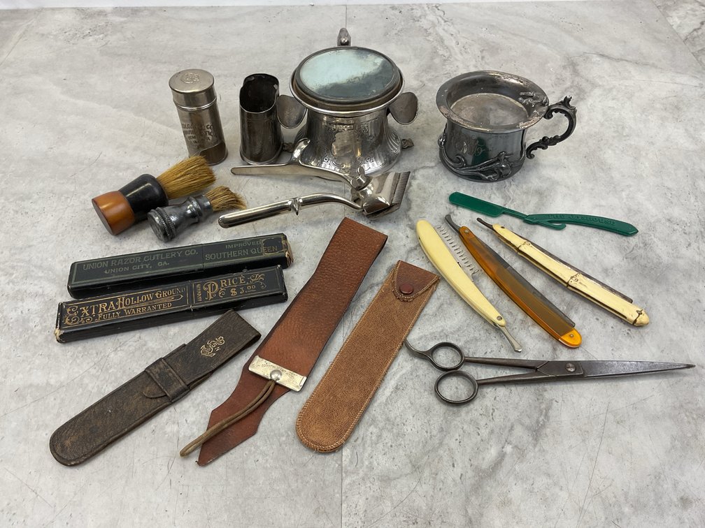 Straight Razors, Barber Tools, and Shaving Accessories