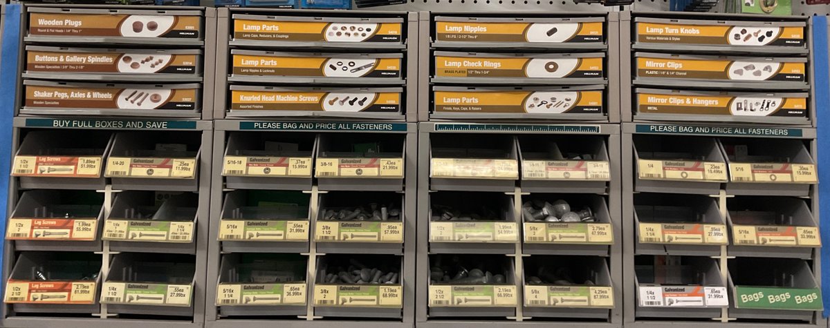 Hillman Hardware Organizer Racks with Fasteners