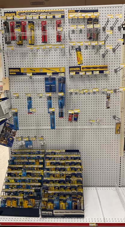 Drill Bits and Accessories with (2) Metal Display Racks