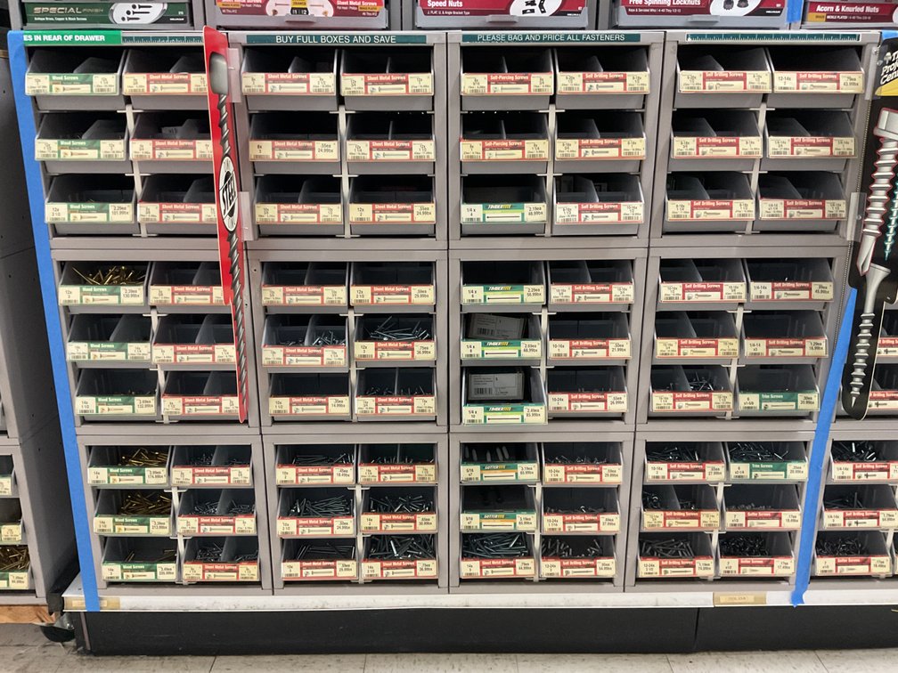 Hillman Hardware Storage Rack swith Screws and Fasteners