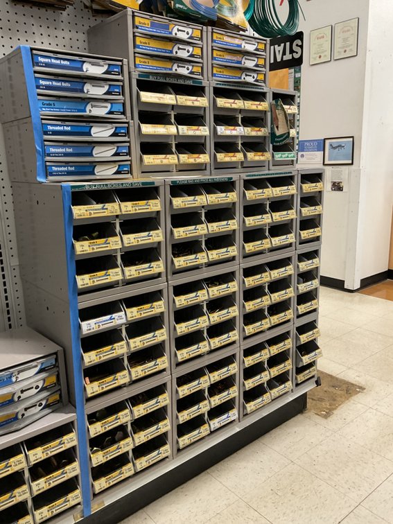 Hillman Metal Fastener Display Racks with Hardware