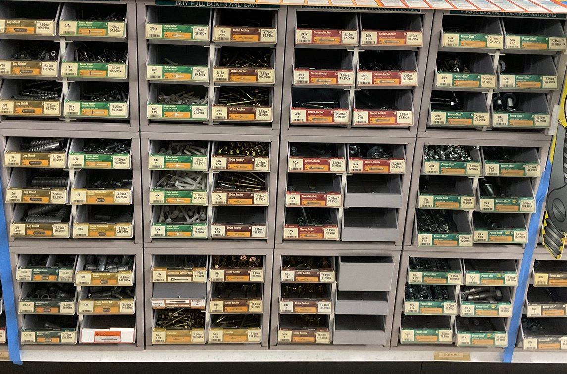 Hillman Hardware Organizer Racks with Concrete and Masonry Anchors