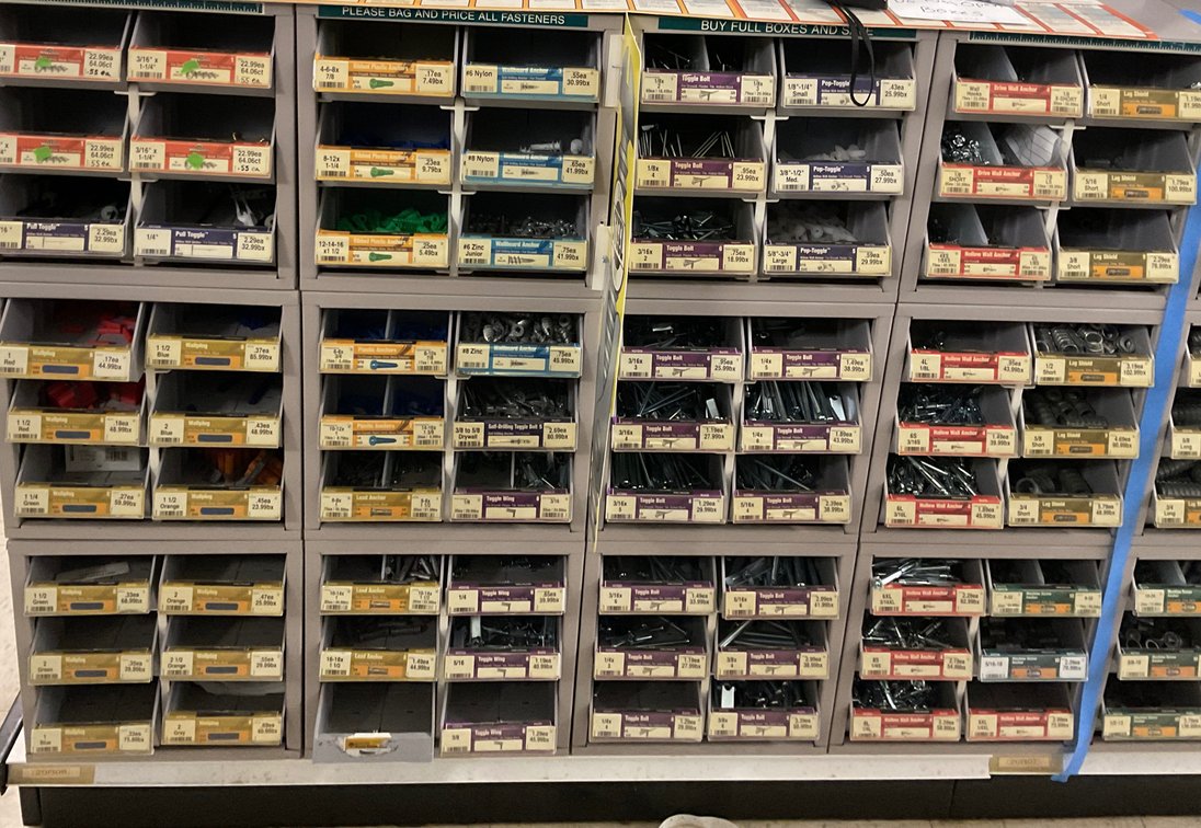 Hillman Hardware Organizer Bins with Anchors and Fasteners