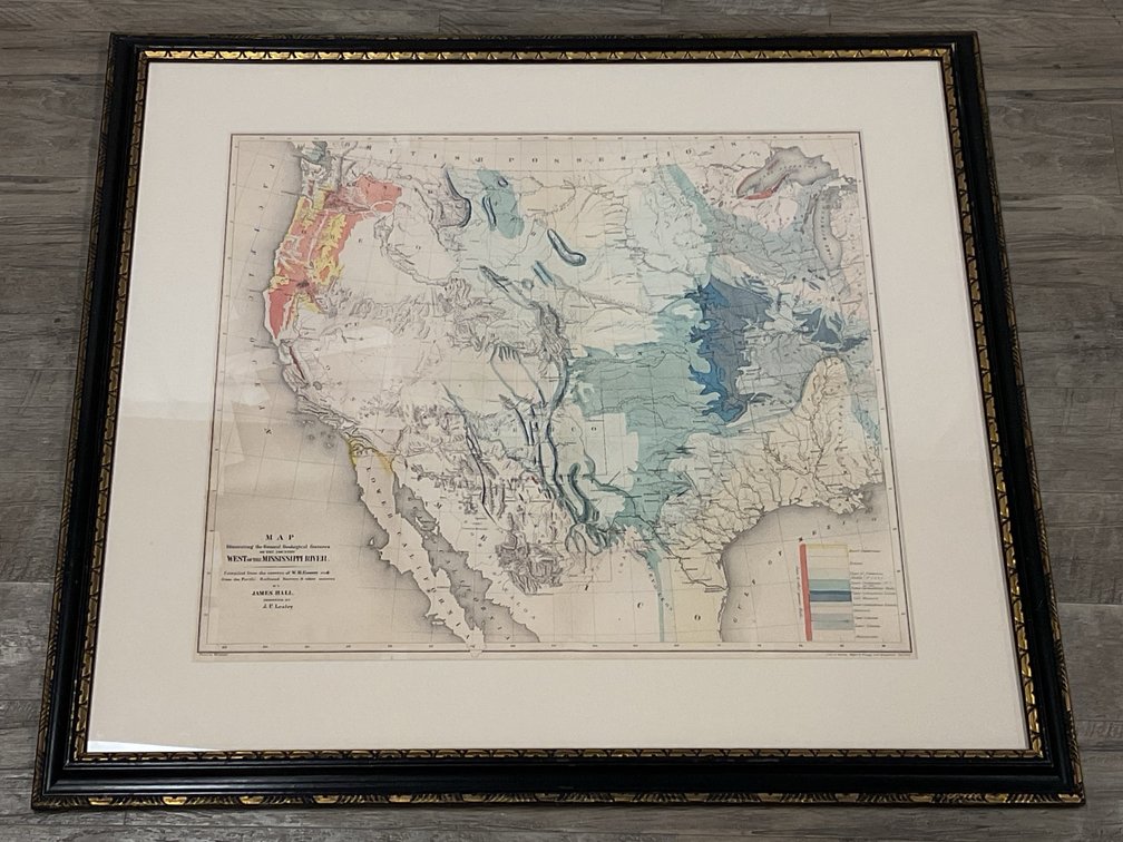 Framed Geological Map of the West