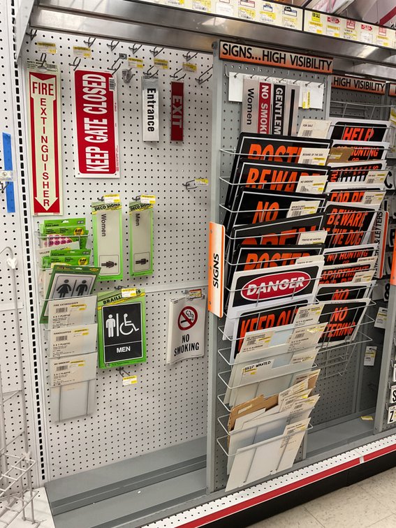 Retail and Safety Signs