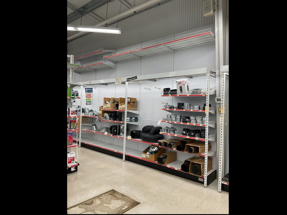 White Metal Retail Store Shelving