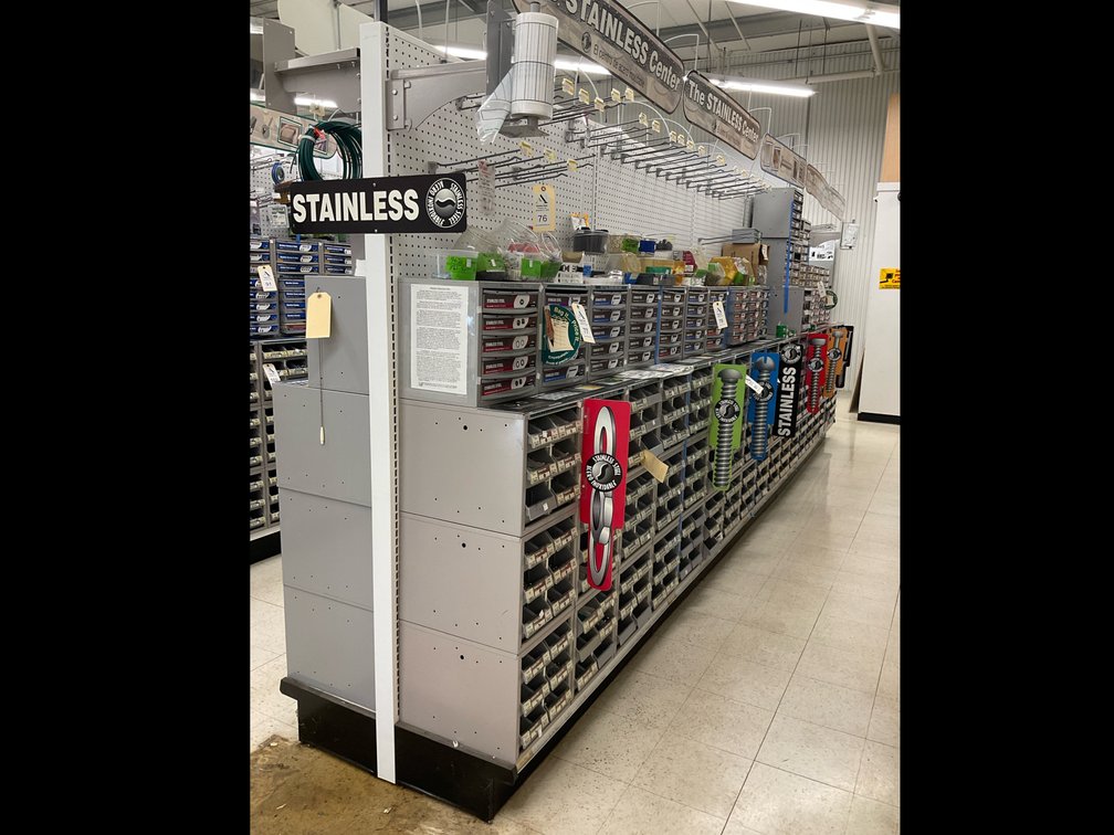 Lozier Double-Sided Store Shelving