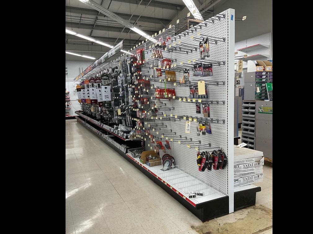 Lozier Double-Sided Store Shelving
