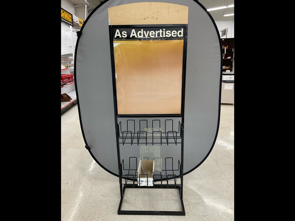Retail Display Rack with Sign Holder
