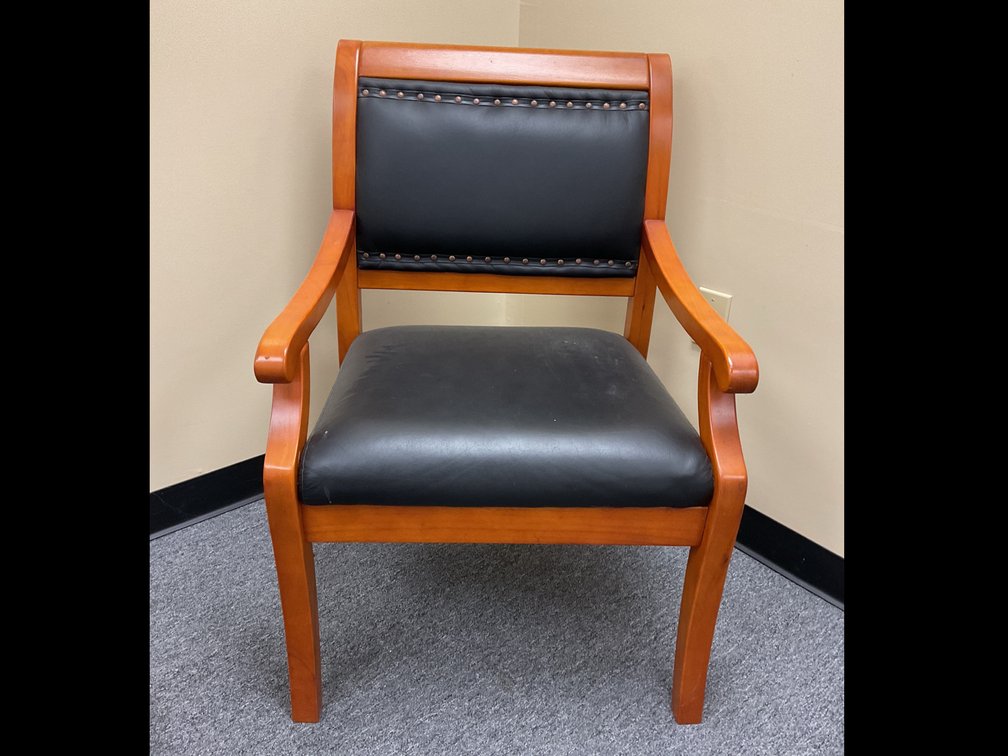 Single Arm Chair with Black Upholstery