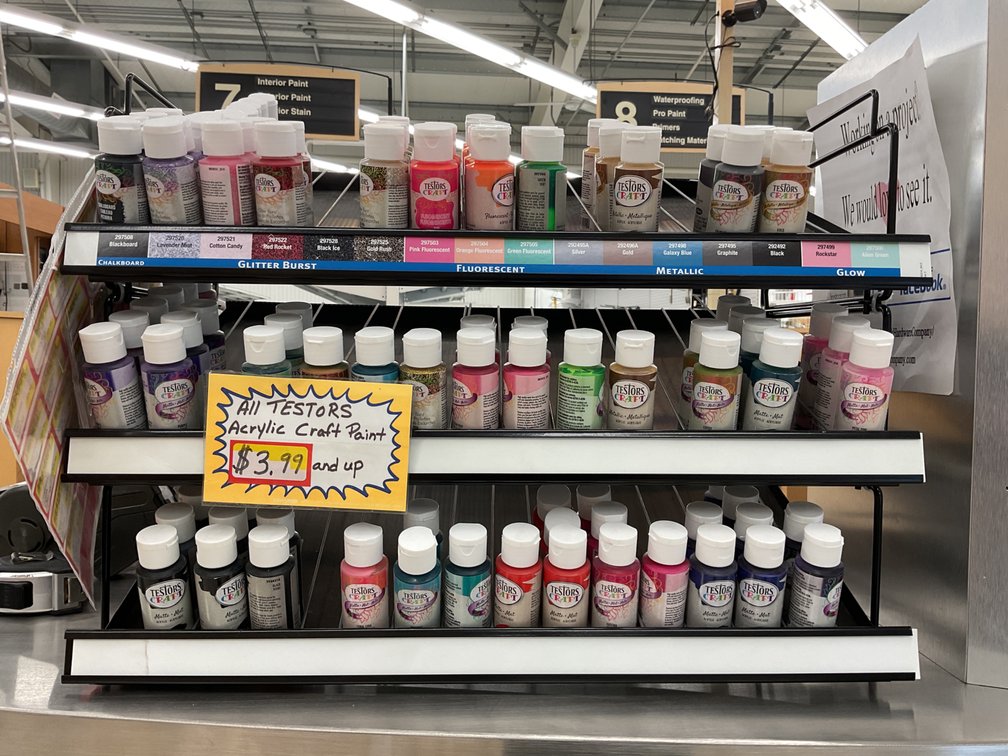 Testors Craft Acrylic Paint with Retail Display Rack
