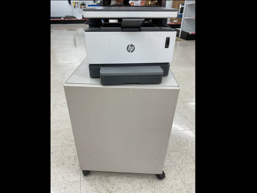 HP Neverstop Laser MFP 1202w Printer with Rolling Cart
