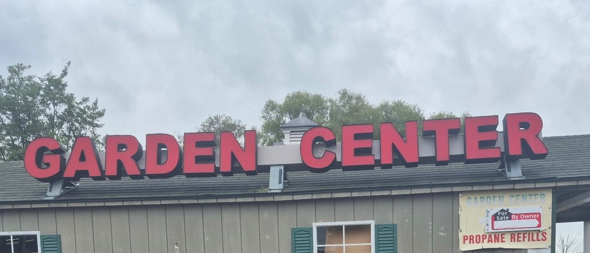 Garden Center Illuminated Channel Letter Display Sign