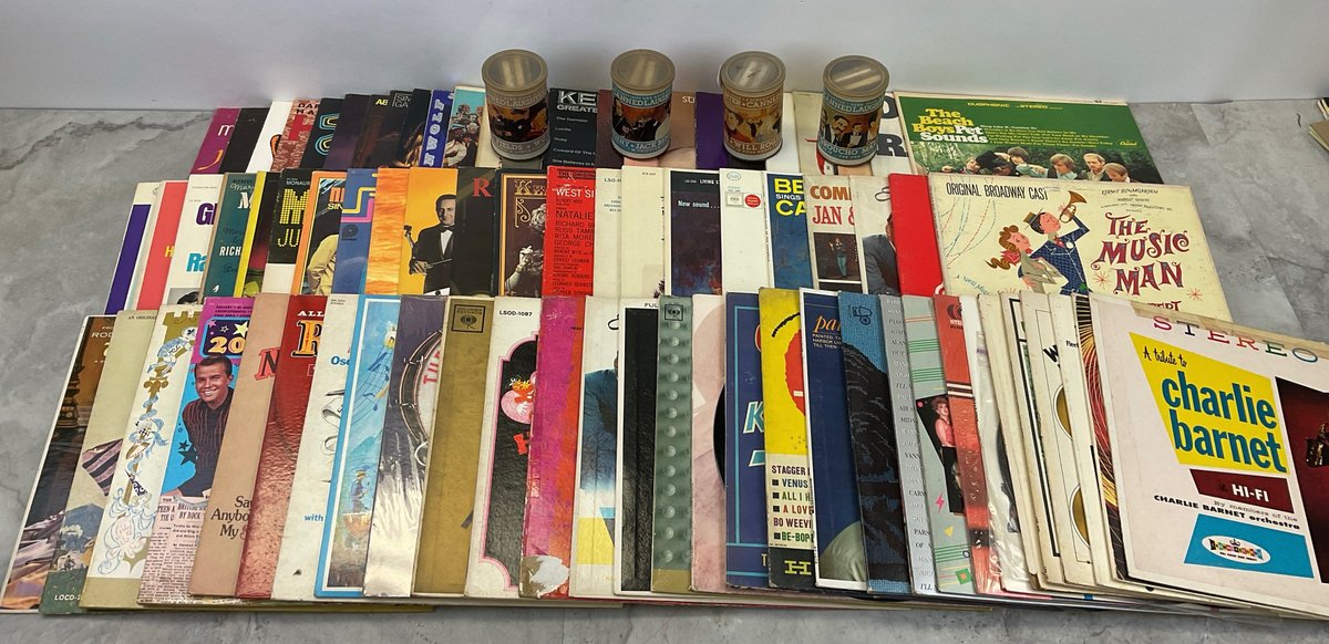 Vinyl LP Records and Canned Laughter Cassettes