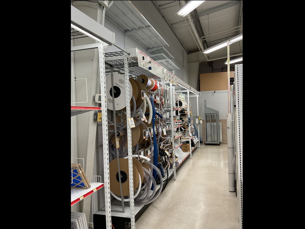 White Metal Retail Store Shelving