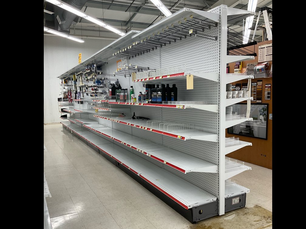 Lozier Double-Sided Retail Gondola Shelving