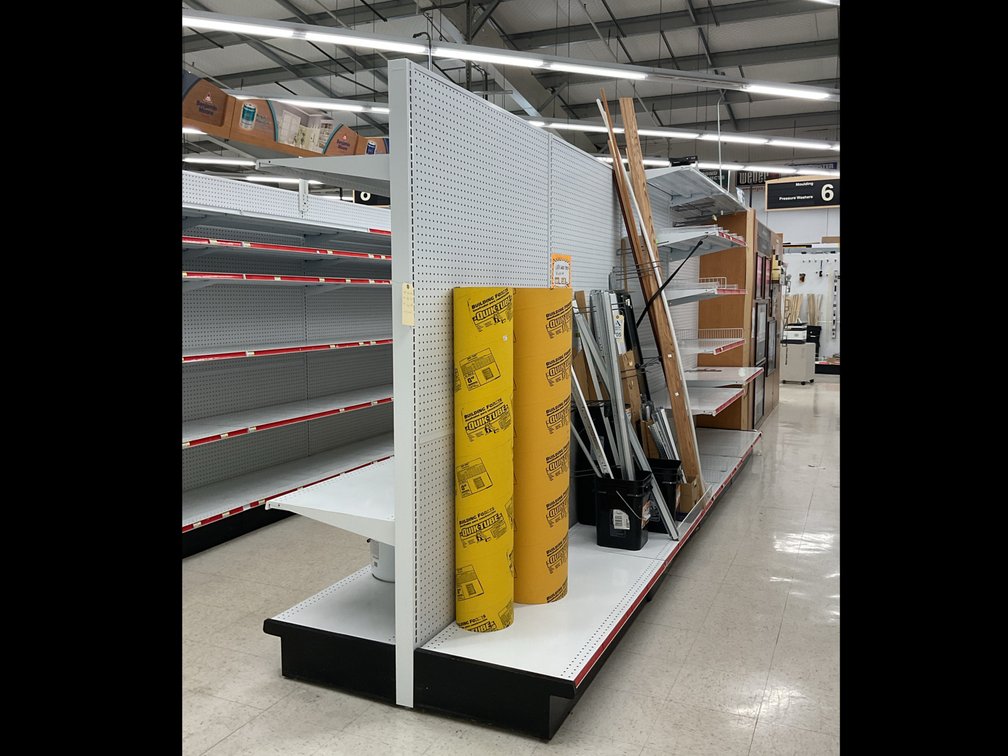 Double-Sided Metal Retail Gondola Shelving Unit