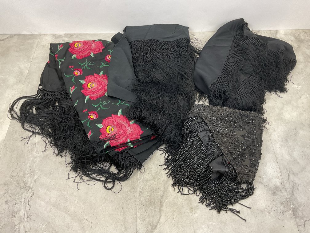 Vintage Shawls and Beaded Capelet