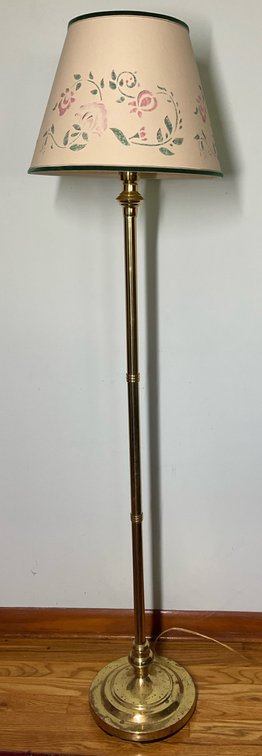Metal Floor Lamp with Cut and Pierced Shade