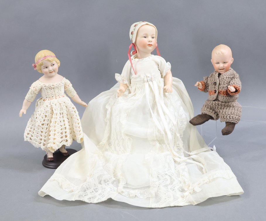 GERMAN BISQUE CHARACTER DOLLS.
