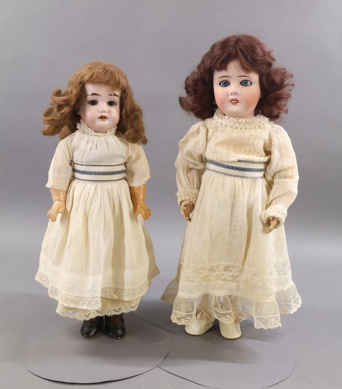 FRENCH/GERMAN BISQUE DOLLS.