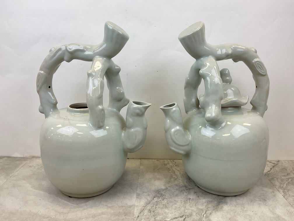 Celadon Glazed Ceramic Ewers