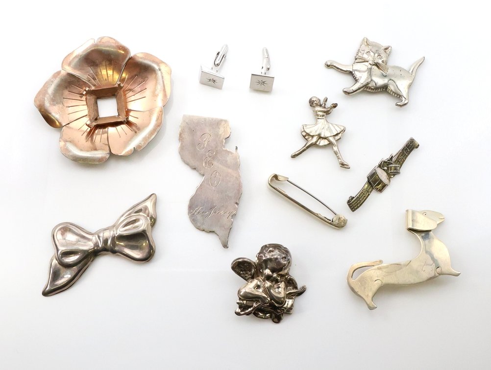 Sterling Silver Pins & Cufflinks