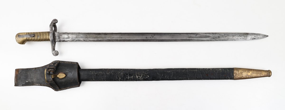 German Brass Hilted Light Minie Rifle Contract Saber Bayonet