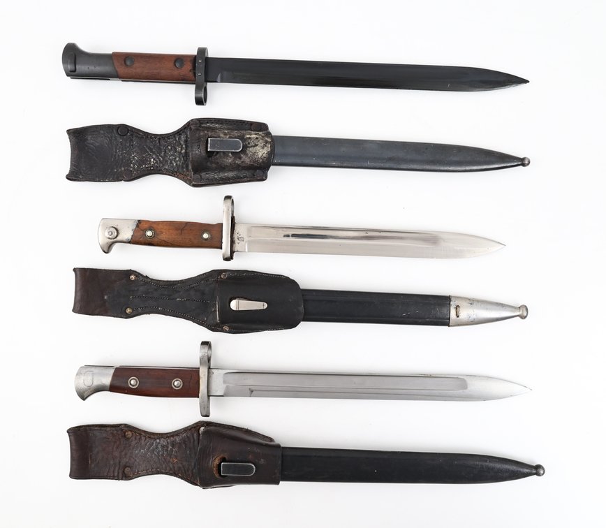 Lot Of 3 Mauser Style Bayonets