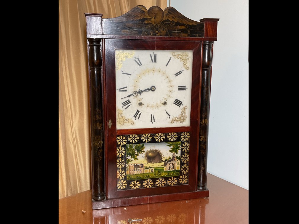 Eli Terry & Sons Wooden Shelf Clock