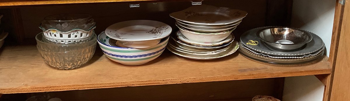 Ceramic Plates, Glass Bowls, Metal Trays, and More
