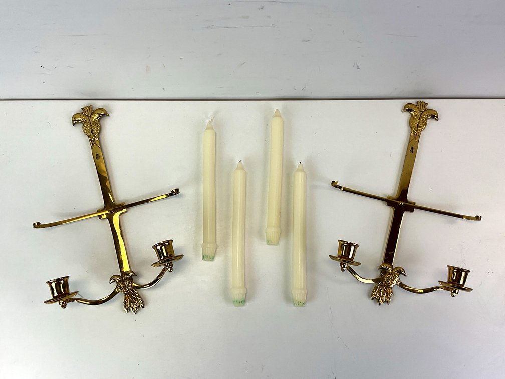 Walter Seeley Brass Wall Sconces