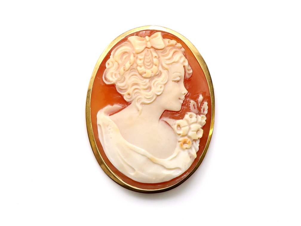 18k YG Cameo Pin/Pendant