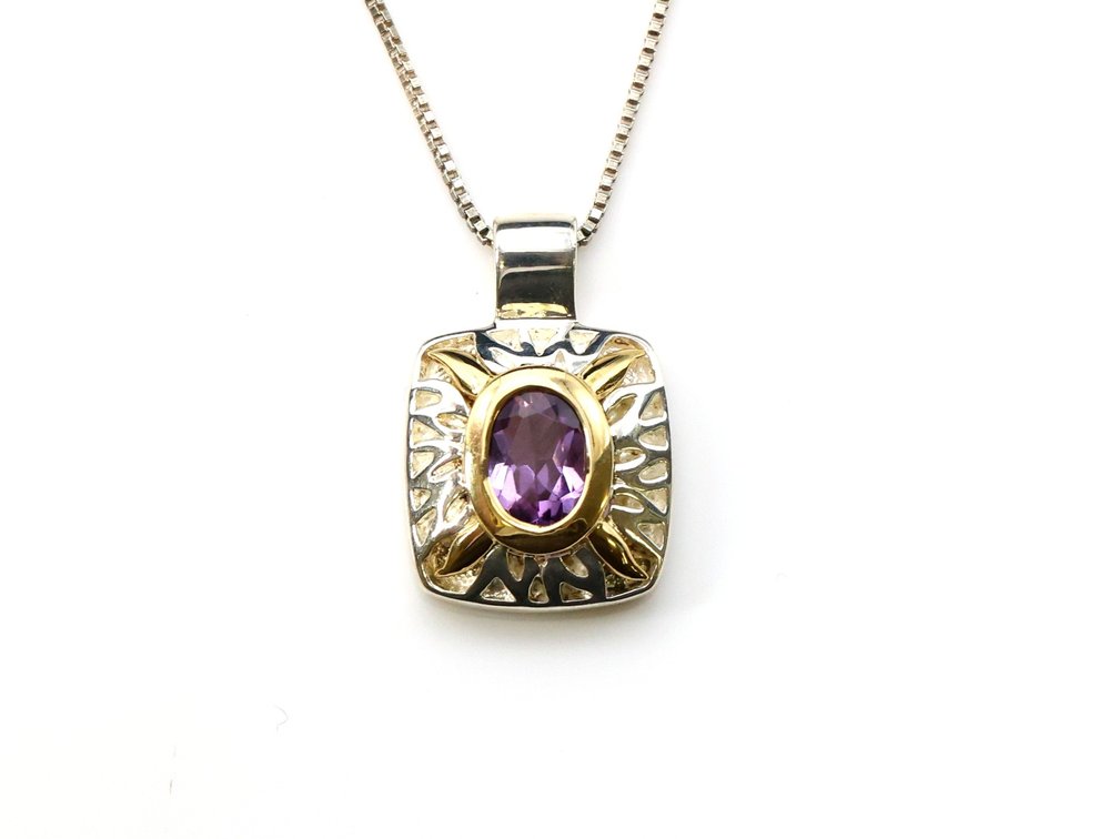 18k & Sterling Silver Necklace