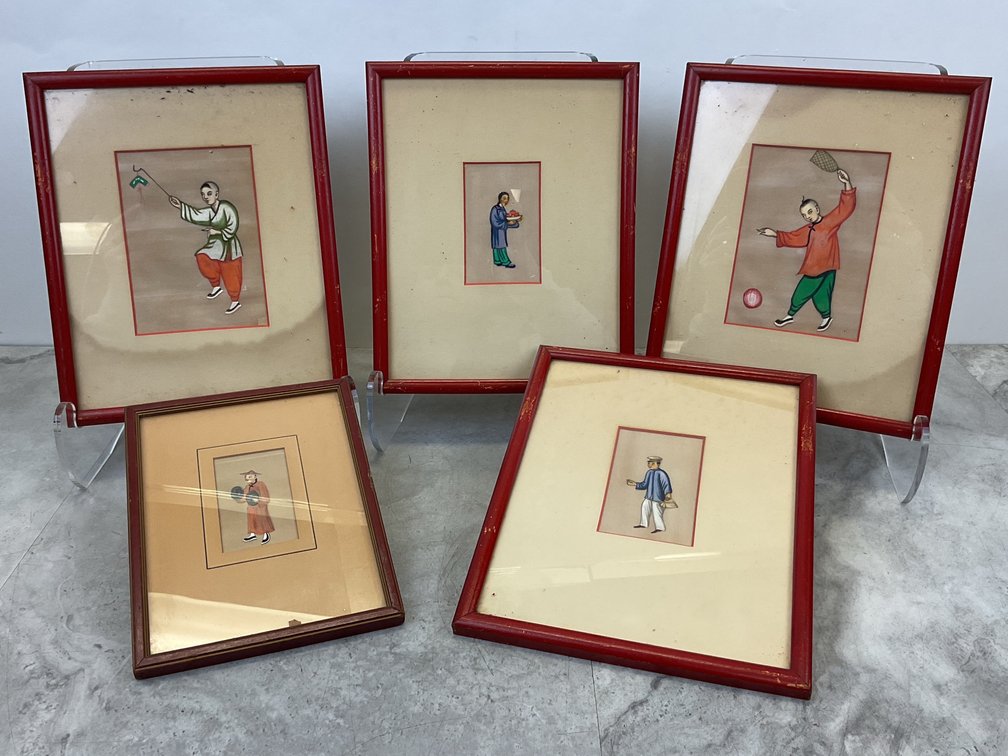 Chinese Pith Paper Watercolor Paintings