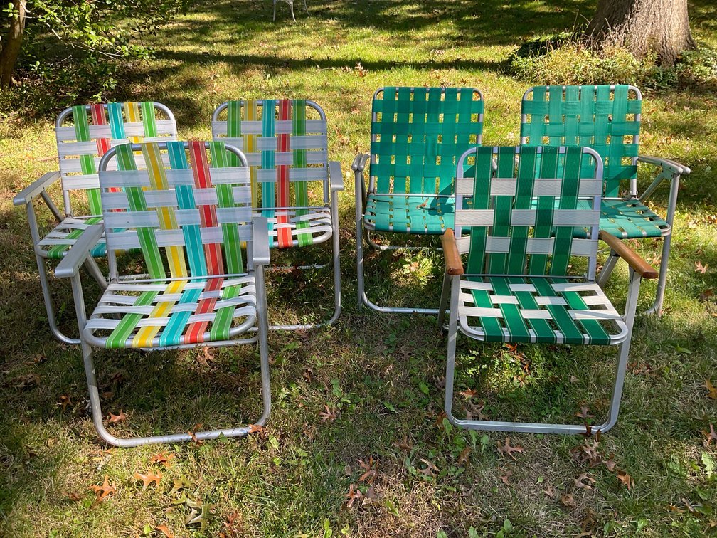 Vintage Aluminum Folding Lawn Chairs