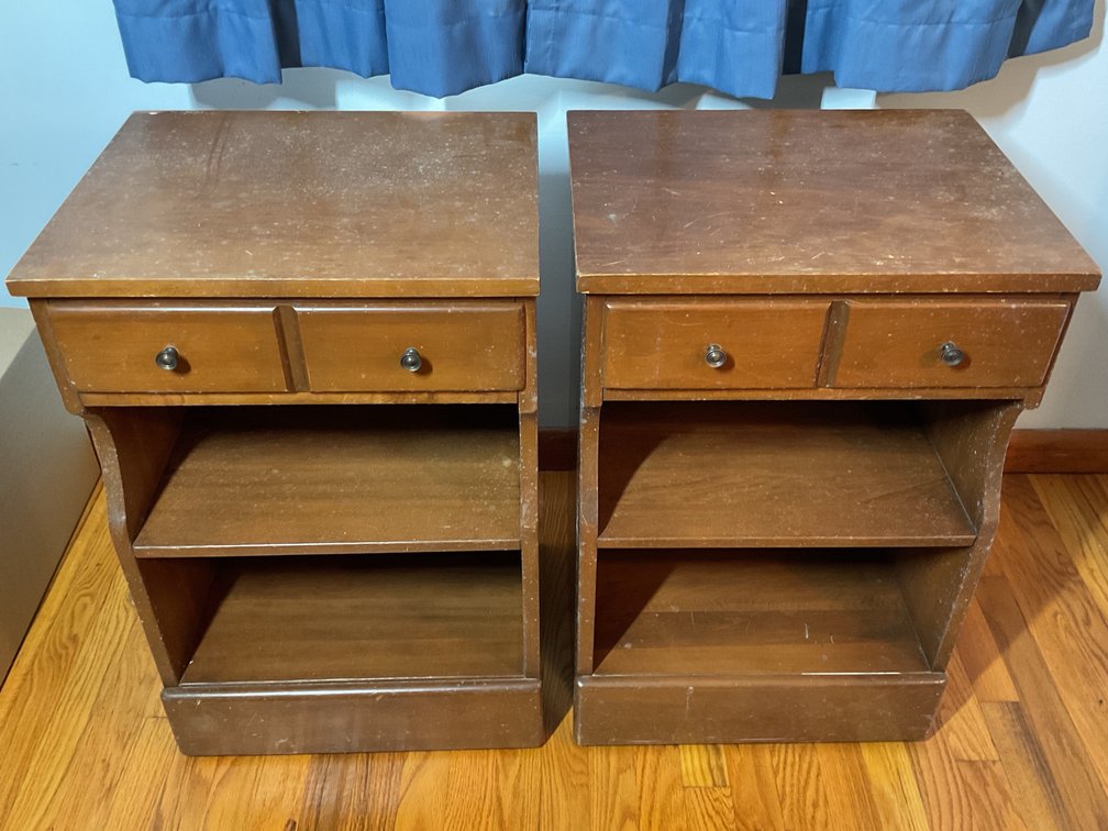 Pair of Wooden Nightstands